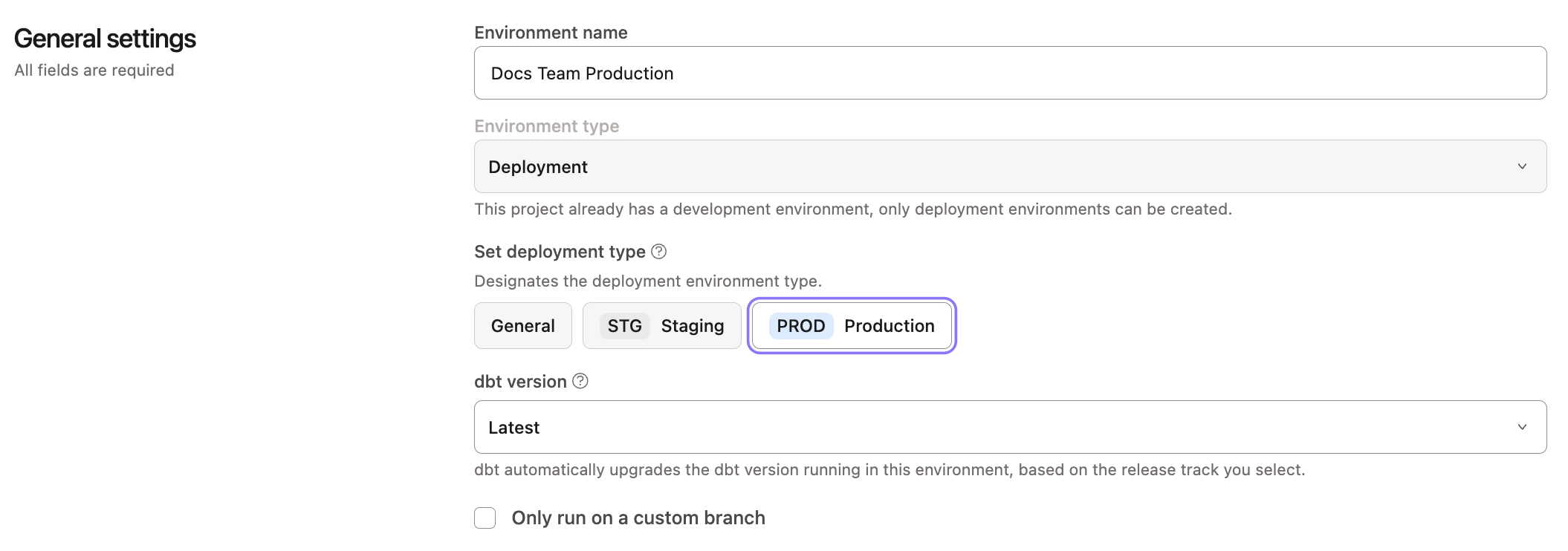 Example of the Latest setting