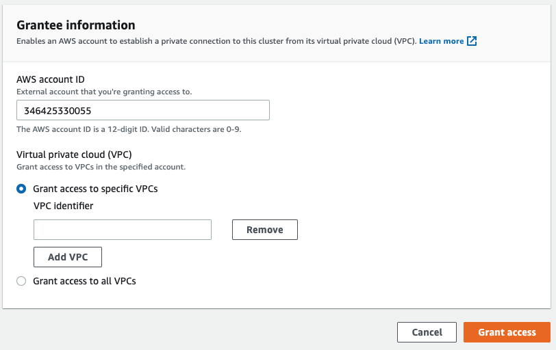 Redshift grant access Redshift grant access